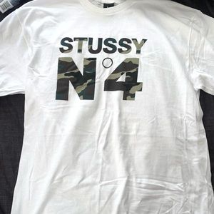Vintage Stüssy N4 Monogram Limited Edition Tee Shirt Size XL Camo New Rare